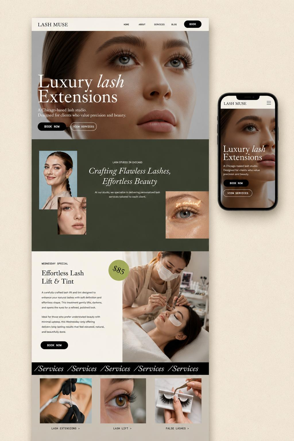 A recent website design by WEBLUMI